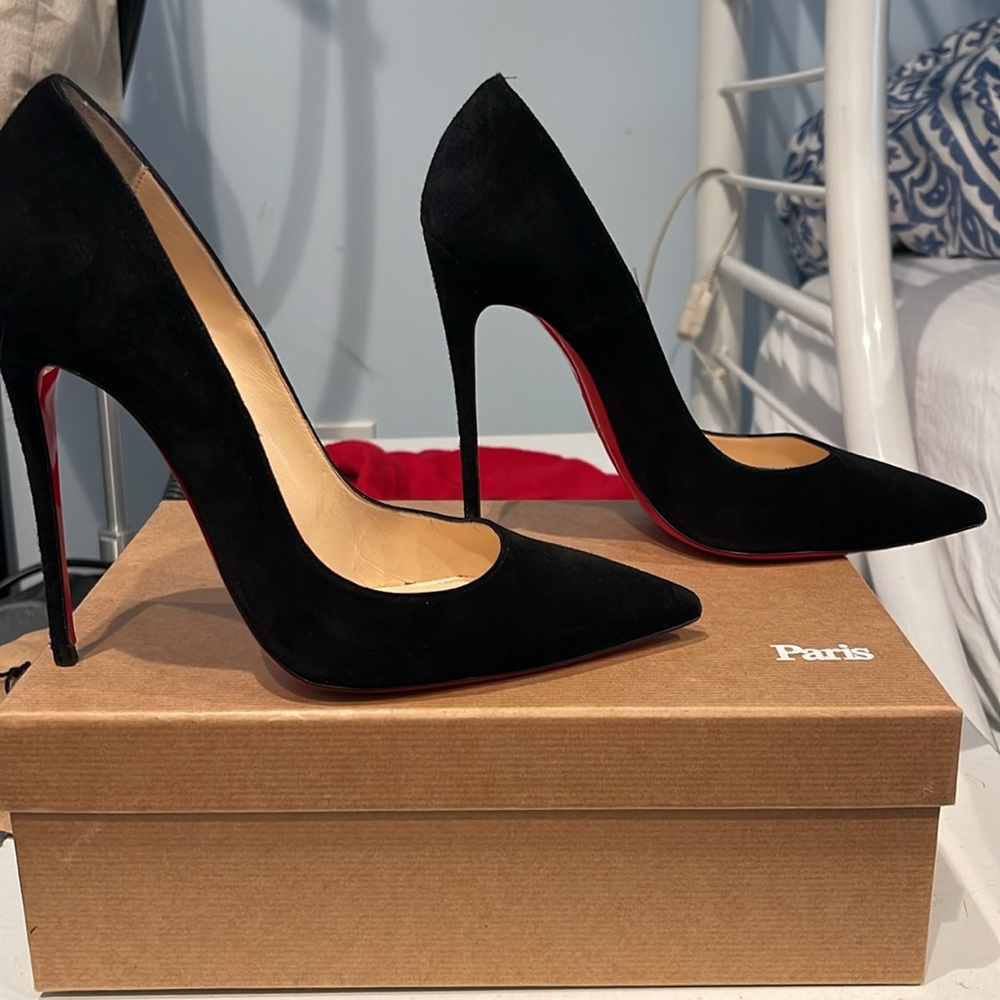Christian louboutin so Kate black velour size 39 1/2